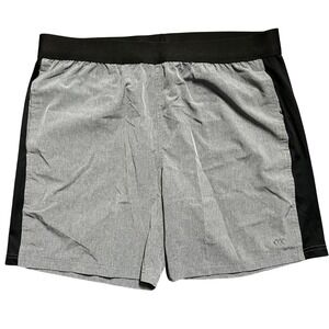 LEG3ND Men's‎ XL Athletic Shorts Gray Black Polyester Spandex Gym Workout